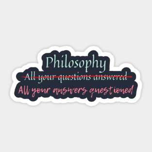 Philosophy Questioned Answers Sticker